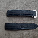 SuperMatte Carbon Black Teju LizardWatch Strap for Grand Seiko Snowflake
