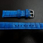 Custom dyed Royal Blue Alligator for Grand Seiko Snowflake