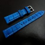 Custom dyed Royal Blue Alligator for Grand Seiko Snowflake