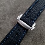 SuperMatte Carbon Black Teju LizardWatch Strap for Grand Seiko Snowflake