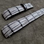 Normandy Grey Alligator Watch Strap for Grand Seiko Snowflake