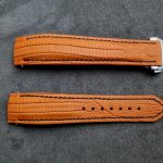 Emergency Orange SuperMatte Teju Lizard Watch Straps for Grand Seiko Snowflake
