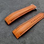 Emergency Orange SuperMatte Teju Lizard Watch Straps for Grand Seiko Snowflake
