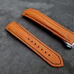 Emergency Orange SuperMatte Teju Lizard Watch Straps for Grand Seiko Snowflake