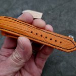 Emergency Orange SuperMatte Teju Lizard Watch Straps for Grand Seiko Snowflake