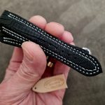 SuperMatte Carbon Black Watch Straps with double row stitching for Grand Seiko Snowflake
