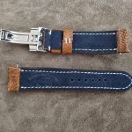 Deep Blue Alcantara™ watch strap lining