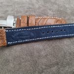 Deep Blue Alcantara™ watch strap lining