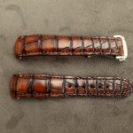 Hand Antiqued Alligator Watch Straps for Grand Seiko Snowflake