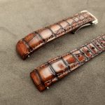 Hand Antiqued Alligator Watch Straps for Grand Seiko Snowflake
