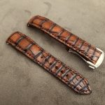 Hand Antiqued Alligator Watch Straps for Grand Seiko Snowflake
