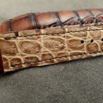 Round scale 'Bamboo' Alligator lining