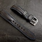 Racing Black Teju Lizard Watch Straps for Grand Seiko Snowflake