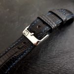 Racing Black Teju Lizard Watch Straps for Grand Seiko Snowflake