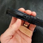 Racing Black Teju Lizard Watch Straps for Grand Seiko Snowflake