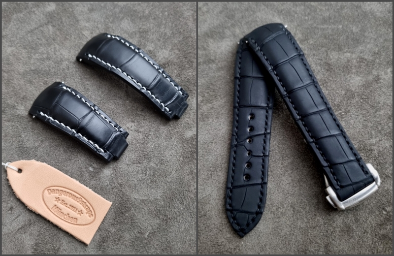 Two Alligator Straps for Rolex Submariner 41mm