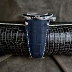 Navy SuperMatte Alligator on Blancpain Fifty Fathoms with Fully Integrated Fit