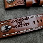1965 Swiss Ammo strap with Skull Rivets for Panerai PAM356