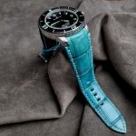 Custom-Dyed Turquoise Alligator for Blancpain Fifty Fathoms