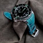 Custom-Dyed Turquoise Alligator for Blancpain Fifty Fathoms