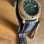 Chocolate Sharkskin Bund strap for PAM507