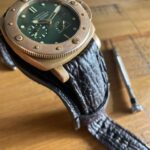 Chocolate Sharkskin Bund strap for PAM507