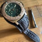 Chocolate Sharkskin Bund strap for PAM507