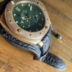 Chocolate Sharkskin Bund strap for PAM507