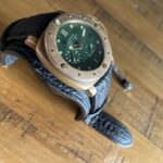 Chocolate Sharkskin Bund strap for PAM507