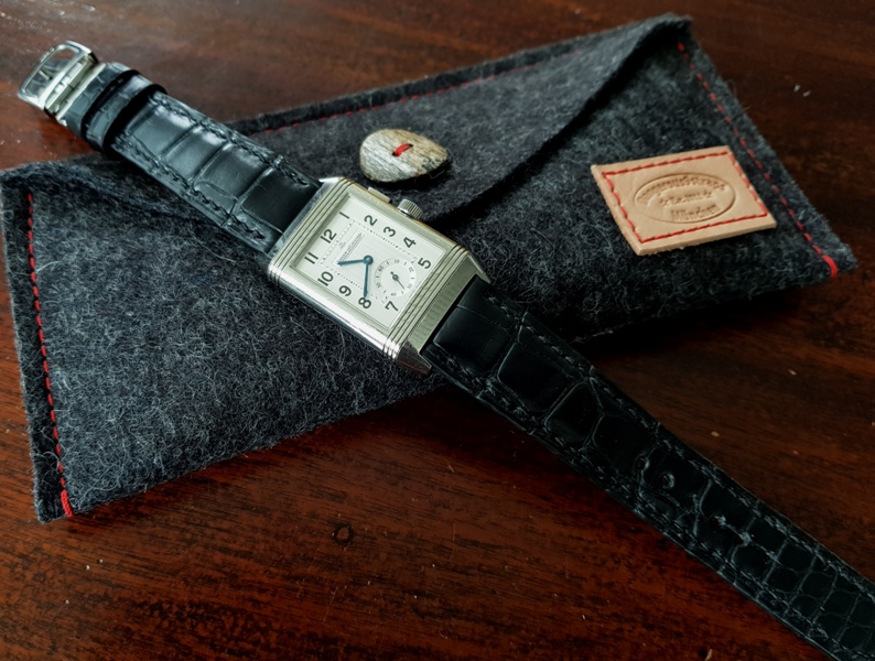 Racing Black Alligator Jaeger LeCoultre Reverso