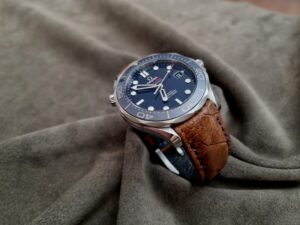 Antique Tan Ostrich Leg for Omega Seamaster