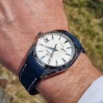 Baltic Blue Lizard Strap for Grand Seiko Snowflake