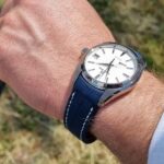 Baltic Blue Lizard Strap for Grand Seiko Snowflake