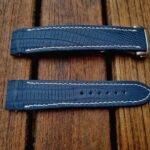 Baltic Blue Lizard Strap for Grand Seiko Snowflake
