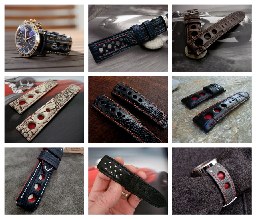 Custom Watch Straps with Rally Holes