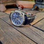 Deep Blue Alligator Strap for Rolex Sky-Dweller