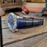 Deep Blue Alligator Strap for Rolex Sky-Dweller