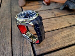 Deep Blue Alligator Strap for Rolex Sky-Dweller