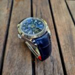 Deep Blue Alligator Strap for Rolex Sky-Dweller