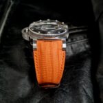 Emergency Orange SuperMatte Teju Lizard strap on PAM243 with Fully Integrated Fit (FIF):