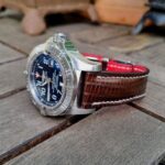 For Sale: Darkened Walnut Teju Lizard Strap for Breitling