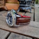 For Sale: Darkened Walnut Teju Lizard Strap for Breitling