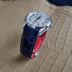 Royal Marine Blue Alligator for Grand Seiko SLGH005 with integrated fit