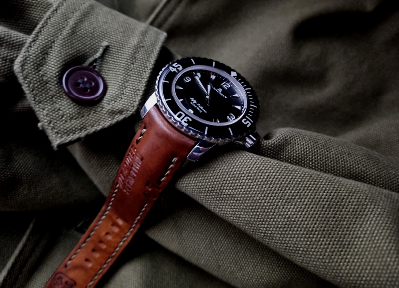 1967 Swiss Ammo strap for Blancpain Fifty Fathoms with integrated Fitment
