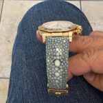 Yellow Gold Rolex Daytona on Petroleum Stingray Strap