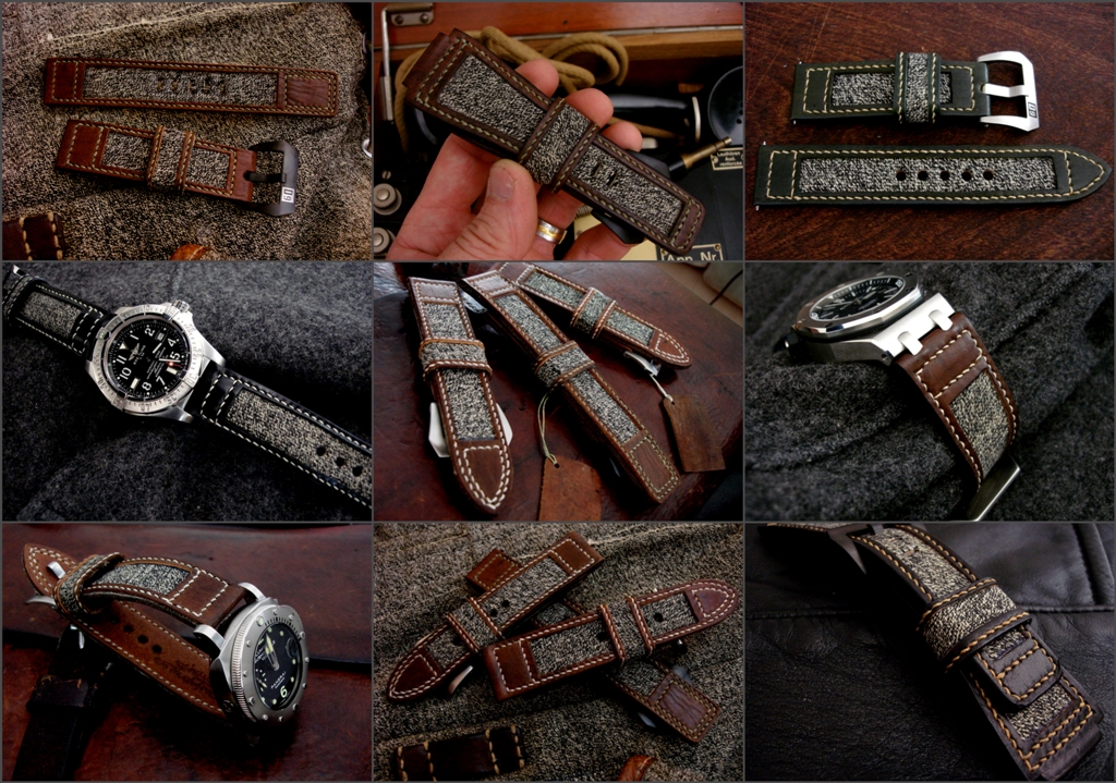 Vintage Swiss Canvas and leather straps