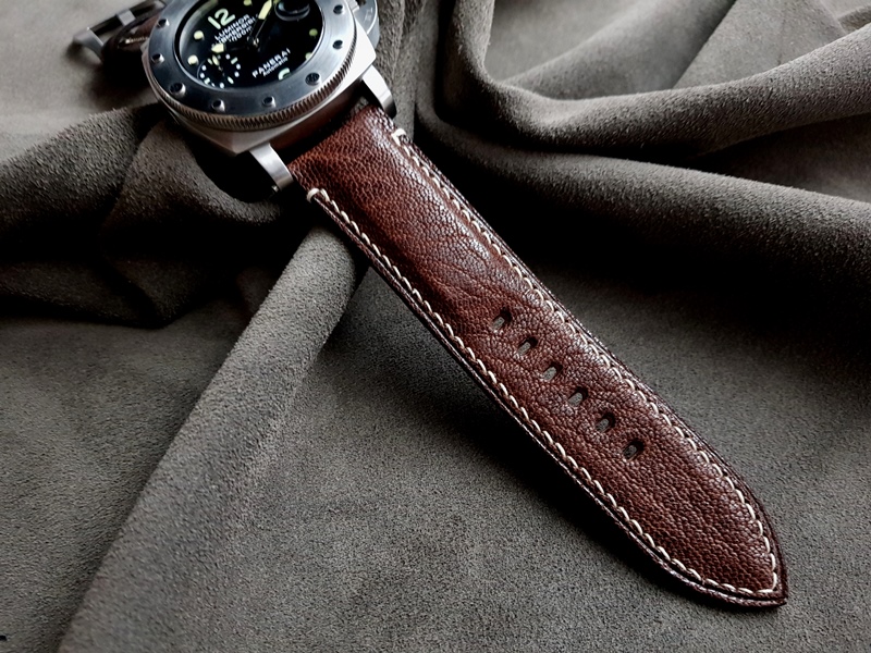 D9 Safari Brown African Goat watch strap 24.24mm 9