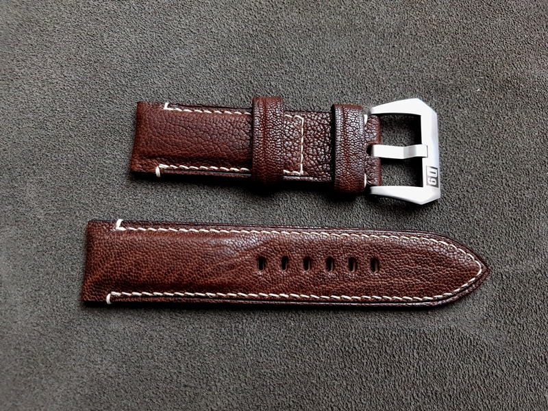 Safari Brown African Goat watch strap 24.24mm 2