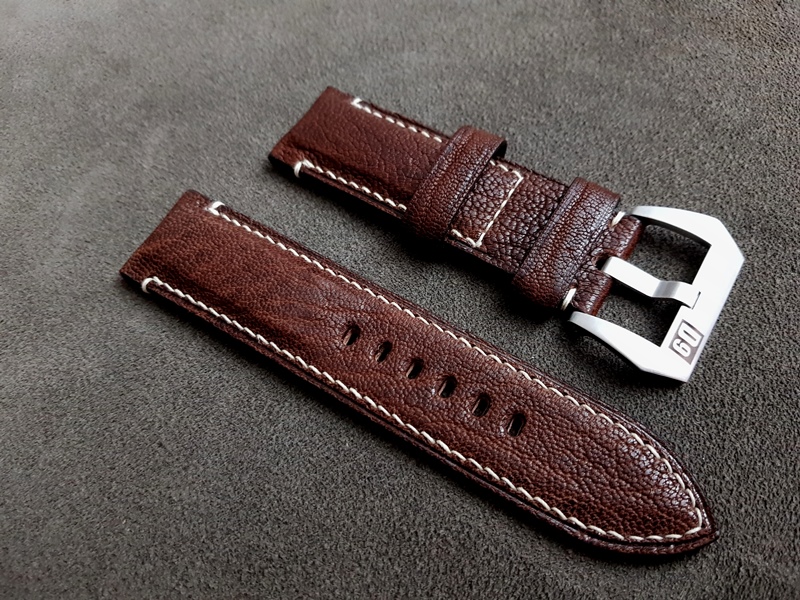 Safari Brown African Goat watch strap 24.24mm 3