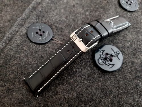 Racing Black Alligator watch strap